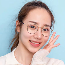 Load image into Gallery viewer, Vintage Round Glasses Woman Man Transparent Anti Blue Light Computer Eyewear Clear Lens Retro Metal Eyeglasses Frame Unisex