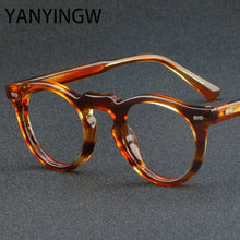 Load image into Gallery viewer, Vintage Round   Acetate Glasses Frames Men Women Brand Designer  Optical Prescription Glasses