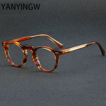 Load image into Gallery viewer, Vintage Round   Acetate Glasses Frames Men Women Brand Designer  Optical Prescription Glasses