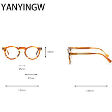 Load image into Gallery viewer, Vintage Round   Acetate Glasses Frames Men Women Brand Designer  Optical Prescription Glasses