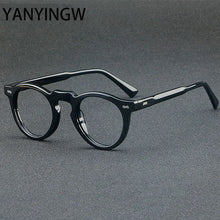 Load image into Gallery viewer, Vintage Round   Acetate Glasses Frames Men Women Brand Designer  Optical Prescription Glasses