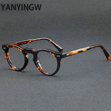 Load image into Gallery viewer, Vintage Round   Acetate Glasses Frames Men Women Brand Designer  Optical Prescription Glasses