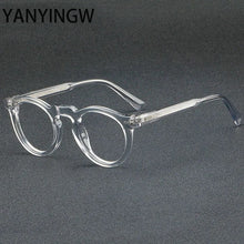 Load image into Gallery viewer, Vintage Round   Acetate Glasses Frames Men Women Brand Designer  Optical Prescription Glasses