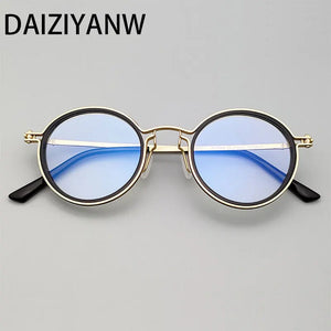 Vintage Round Optical Acetate Glasses Frames Pure Titanium Men Women  High-Grade Alloy Eyeglasses