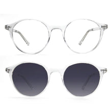 Load image into Gallery viewer, Vintage Round Optical Glasses Frame With Magnetic Clip On Sunglasses Polarized Women Men Tr90 Eyewear Oculos De Grau Masculino