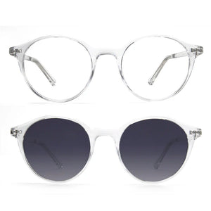 Vintage Round Optical Glasses Frame With Magnetic Clip On Sunglasses Polarized Women Men Tr90 Eyewear Oculos De Grau Masculino