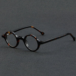 Vintage Round Punk Acetate Optical Glasses Frames Men Handmade High-Grade Spring Leg Glasses Women Punk Eyeglasses