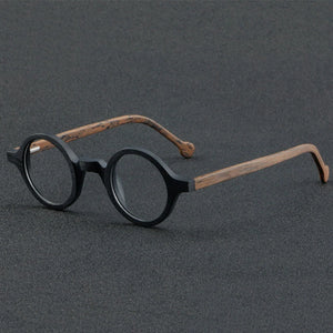 Vintage Round Punk Acetate Optical Glasses Frames Men Handmade High-Grade Spring Leg Glasses Women Punk Eyeglasses