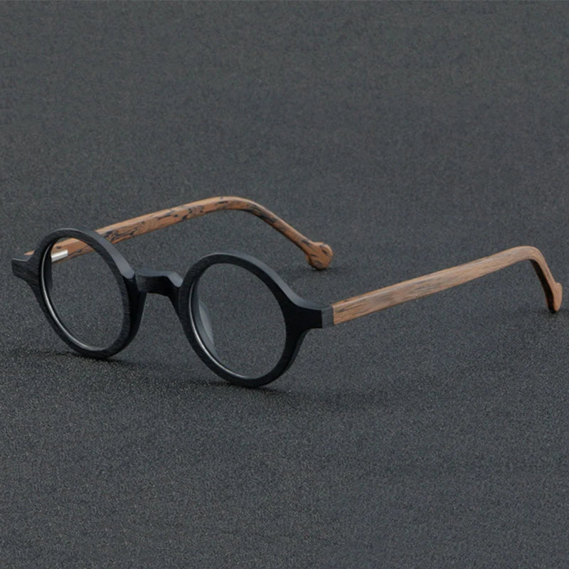 Vintage Round Punk Acetate Optical Glasses Frames Men Handmade High-Grade Spring Leg Glasses Women Punk Eyeglasses