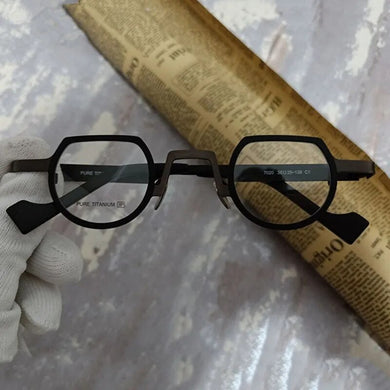 Vintage Round Pure Titanium  Eyeglasses Frames  Men Women Optical Glasses Frame  Retro Premium Prescription Eyeglass Frames