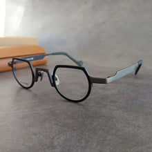 Load image into Gallery viewer, Vintage Round Pure Titanium  Eyeglasses Frames  Men Women Optical Glasses Frame  Retro Premium Prescription Eyeglass Frames
