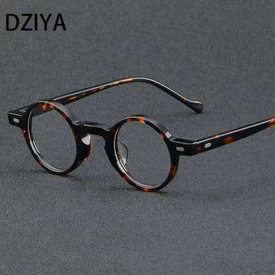 Vintage Small Frame Round Acetate Glasses Frame Men Myopia Optical Eyeglasses Frame Women Brand Eyewear 60733