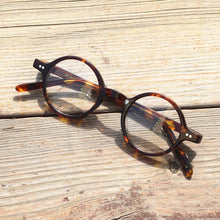 Load image into Gallery viewer, Vintage Small Round Tortoise Full Rim Acetate Eyeglass Frames Men Women Unisex Hand Made B007