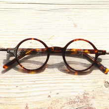 Load image into Gallery viewer, Vintage Small Round Tortoise Full Rim Acetate Eyeglass Frames Men Women Unisex Hand Made B007