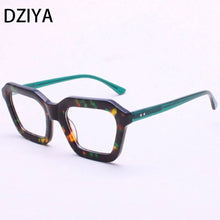 Load image into Gallery viewer, Vintage Square Acetate Glasses Frame Men Myopia Optical Prescription Eyeglasses Frame Women Leopard Eyewear 60688