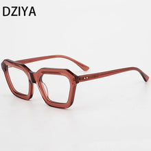 Load image into Gallery viewer, Vintage Square Acetate Glasses Frame Men Myopia Optical Prescription Eyeglasses Frame Women Leopard Eyewear 60688