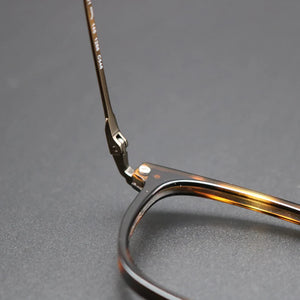 Vintage Square Acetate Glasses Frame Men Prescription Myopia Optical Eyeglasses Frame Women Male  Luxury Titanium Leg Eyewear