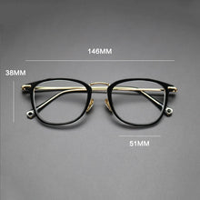 Load image into Gallery viewer, Vintage Square Acetate Glasses Frame Men Prescription Myopia Optical Eyeglasses Frame Women Male  Luxury Titanium Leg Eyewear