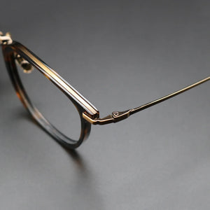 Vintage Square Acetate Glasses Frame Men Prescription Myopia Optical Eyeglasses Frame Women Male  Luxury Titanium Leg Eyewear