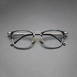 Vintage Square Acetate Glasses Frame Men Prescription Myopia Optical Eyeglasses Frame Women Male  Luxury Titanium Leg Eyewear