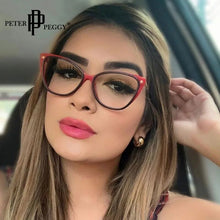 Load image into Gallery viewer, Vintage Square Transparent Glasses Women Men Luxury Brand Leopard Frame Glasses Prescription Myopia Optical Spectacles Frame