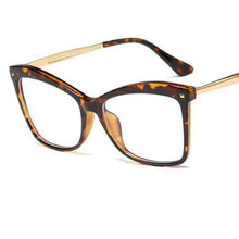 Load image into Gallery viewer, Vintage Square Transparent Glasses Women Men Luxury Brand Leopard Frame Glasses Prescription Myopia Optical Spectacles Frame