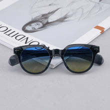 Load image into Gallery viewer, Vintage Sunglasses for Men and Women Series Handmade Craft Oval Tortoise Acetate Glasses Red Lens Sunglasses Men Sunglasses