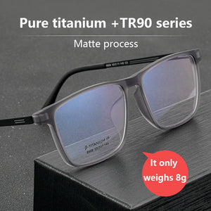 Vintage TR90 Titanium Eyeglasses Frame Men Square Myopia Prescription Glasses Women Retro Optical Glasses Frame Eyewear