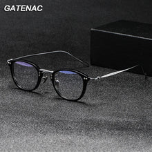 Load image into Gallery viewer, Vintage Titanium Acetate Glasses Frame Men Square Prescription Myopia Eyeglasses Frame Women  Retro   Brand Spectacles