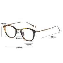Load image into Gallery viewer, Vintage Titanium Acetate Glasses Frame Men Square Prescription Myopia Eyeglasses Frame Women  Retro   Brand Spectacles