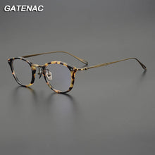 Load image into Gallery viewer, Vintage Titanium Acetate Glasses Frame Men Square Prescription Myopia Eyeglasses Frame Women  Retro   Brand Spectacles