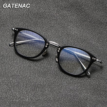 Load image into Gallery viewer, Vintage Titanium Acetate Glasses Frame Men Square Prescription Myopia Eyeglasses Frame Women  Retro   Brand Spectacles