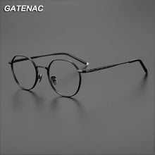 Load image into Gallery viewer, Vintage Titanium Eyeglasses Frame Men     Prescription Myopia Optical Glasses Frame Women Retro Japan Luxury Brand Eyewear