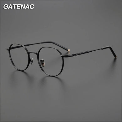 Vintage Titanium Eyeglasses Frame Men     Prescription Myopia Optical Glasses Frame Women Retro Japan Luxury Brand Eyewear