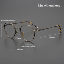 Load image into Gallery viewer, Vintage Titanium Eyeglasses Frame Men     Prescription Myopia Optical Glasses Frame Women Retro Japan Luxury Brand Eyewear