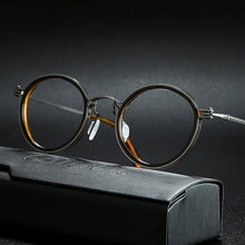 Load image into Gallery viewer, Vintage Titanium Eyeglasses Frame Men Round Myopia Prescription Glasses Women Retro Optical Luxury Brand Glasses Frame Eyewear
