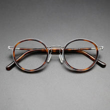 Load image into Gallery viewer, Vintage Titanium Eyeglasses Frame Men Round Myopia Prescription Glasses Women Retro Optical Luxury Brand Glasses Frame Eyewear