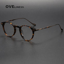 Load image into Gallery viewer, Vintage Titanium Eyeglasses Frame Men Round Myopia Prescription Glasses Women Retro Optical   Brand Glasses Frame Eyewear