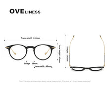 Load image into Gallery viewer, Vintage Titanium Eyeglasses Frame Men Round Myopia Prescription Glasses Women Retro Optical   Brand Glasses Frame Eyewear