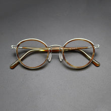 Load image into Gallery viewer, Vintage Titanium Eyeglasses Frame Men Round Myopia Prescription Glasses Women Retro Optical Luxury Brand Glasses Frame Eyewear
