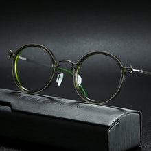 Load image into Gallery viewer, Vintage Titanium Eyeglasses Frame Men Round Myopia Prescription Glasses Women Retro Optical Luxury Brand Glasses Frame Eyewear