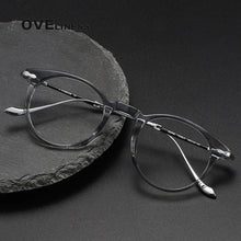 Load image into Gallery viewer, Vintage Titanium Eyeglasses Frame Men Round Myopia Prescription Glasses Women Retro Optical   Brand Glasses Frame Eyewear