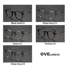Load image into Gallery viewer, Vintage Titanium Eyeglasses Frame Men Round Myopia Prescription Glasses Women Retro Optical   Brand Glasses Frame Eyewear