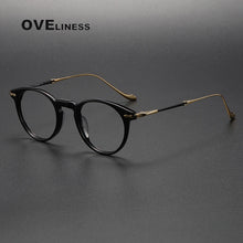 Load image into Gallery viewer, Vintage Titanium Eyeglasses Frame Men Round Myopia Prescription Glasses Women Retro Optical   Brand Glasses Frame Eyewear