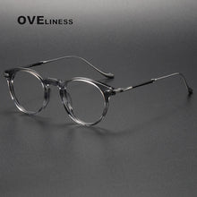 Load image into Gallery viewer, Vintage Titanium Eyeglasses Frame Men Round Myopia Prescription Glasses Women Retro Optical   Brand Glasses Frame Eyewear
