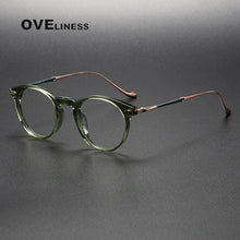 Load image into Gallery viewer, Vintage Titanium Eyeglasses Frame Men Round Myopia Prescription Glasses Women Retro Optical   Brand Glasses Frame Eyewear