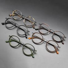 Load image into Gallery viewer, Vintage Titanium Eyeglasses Frame Men Round Myopia Prescription Glasses Women Retro Optical Luxury Brand Glasses Frame Eyewear