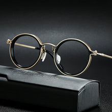 Load image into Gallery viewer, Vintage Titanium Eyeglasses Frame Men Round Myopia Prescription Glasses Women Retro Optical Luxury Brand Glasses Frame Eyewear