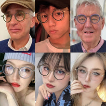 Load image into Gallery viewer, Vintage Titanium Eyeglasses Frame Men Round Myopia Prescription Glasses Women Retro Optical Glasses Frame Eyewear