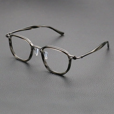 Vintage Titanium Eyeglasses Frame Men Square Myopia Prescription Glasses Women Retro Optical Luxury Brand Glasses Frame Eyewear